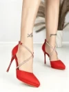Sandale Dama cu Toc Subtire 6DC6 RED | MEI
