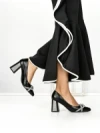Pantofi cu Toc Gros DD89933 BLACK | ABLOOM