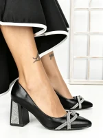 Pantofi cu Toc Gros DD89933 BLACK | ABLOOM