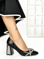 Pantofi cu Toc Gros DD89933 BLACK | ABLOOM