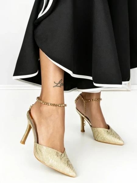 Pantofi Stiletto K712 GOLD | ABLOOM