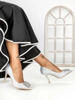 Pantofi Stiletto K705 SILVER | ABLOOM