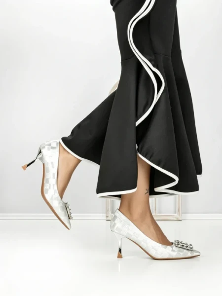Pantofi Stiletto L8569P SILVER | ABLOOM
