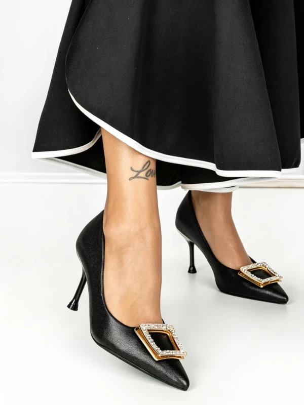 Pantofi Stiletto A7847-1 BLACK | ABLOOM