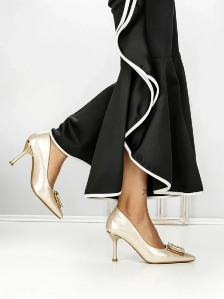 Pantofi Stiletto A7847-1 GOLD | ABLOOM