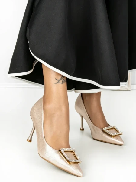 Pantofi Stiletto A7847-1 CHAMPAGNE | ABLOOM