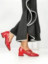 Pantofi cu Toc mic 77-557 RED | CM