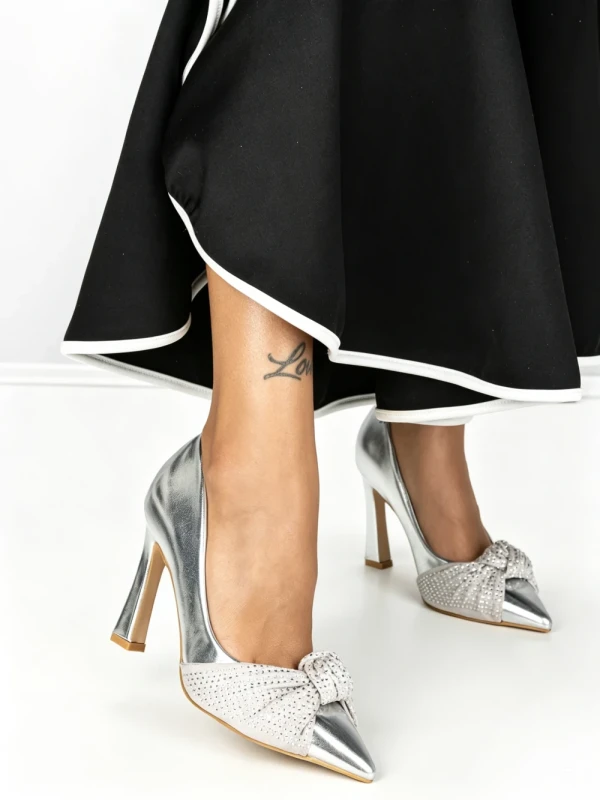 Pantofi Stiletto 77-553 SILVER | CM