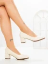 Pantofi cu Toc Gros JM588N BEZI | ANNALISE