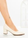 Pantofi cu Toc Gros JM588N BEZI | ANNALISE