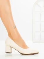 Pantofi cu Toc Gros JM588N BEZI | ANNALISE