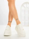 Pantofi Sport Dama cu Platforma 8668-16 WHITE | MEI