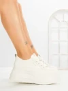 Pantofi Sport Dama cu Platforma 8668-16 WHITE | MEI