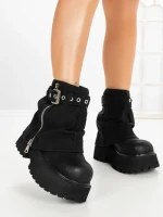 Ghete Dama cu Platforma 8796-16S BLACK | MEI