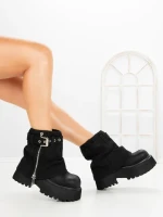 Ghete Dama cu Platforma 8796-16S BLACK | MEI