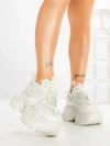 Pantofi Sport Dama cu Platforma 6668-3 WHITE | MEI