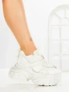 Pantofi Sport Dama cu Platforma 6668-3 WHITE | MEI