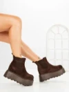 Ghete Dama cu Platforma 8556-2 BROWN | MEI