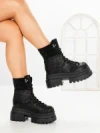 Ghete Dama cu Platforma 8505-3 BLACK | MEI
