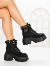 Ghete Dama cu Platforma 8501-3 BLACK | MEI