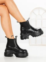Ghete Dama cu Platforma 8502-2 BLACK | MEI