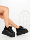 Ghete Dama cu Platforma 9018-1S BLACK | MEI