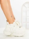 Pantofi Sport Dama cu Platforma 7917-116 WHITE | MEI