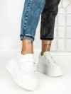 Pantofi Sport Dama cu Platforma 3621-5 WHITE | MEI