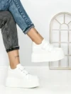 Pantofi Sport Dama cu Platforma 3621-5 WHITE | MEI