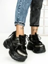 Pantofi Sport Dama cu Platforma 7917-278 BLACK | MEI