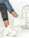 Pantofi Sport Dama cu Platforma 7917-278 WHITE | MEI