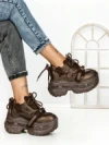 Pantofi Sport Dama cu Platforma 7917-278 BROWN | MEI