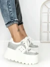 Pantofi Sport Dama cu Platforma 6208-7 SILVER | MEI