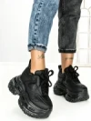 Pantofi Sport Dama cu Platforma 7917-121 BLACK | MEI