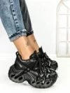 Pantofi Sport Dama cu Platforma 3616 BLACK | MEI