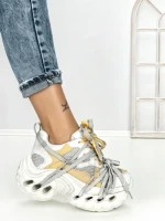 Pantofi Sport Dama cu Platforma 3616 YELLOW | MEI