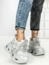 Pantofi Sport Dama cu Platforma 3606 GREY | MEI