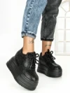 Pantofi Sport Dama cu Platforma 6520 BLACK | MEI