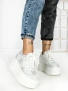 Pantofi Sport Dama cu Platforma 6520 WHITE | MEI