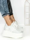 Pantofi Sport Dama cu Platforma 6520 WHITE | MEI