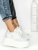 Pantofi Sport Dama cu Platforma 6520 WHITE | MEI