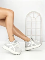 Pantofi Sport Dama din piele naturala 3651 GREY | PANTOFUL