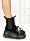 Ghete Dama cu Platforma 56WL9 BLACK | MEI