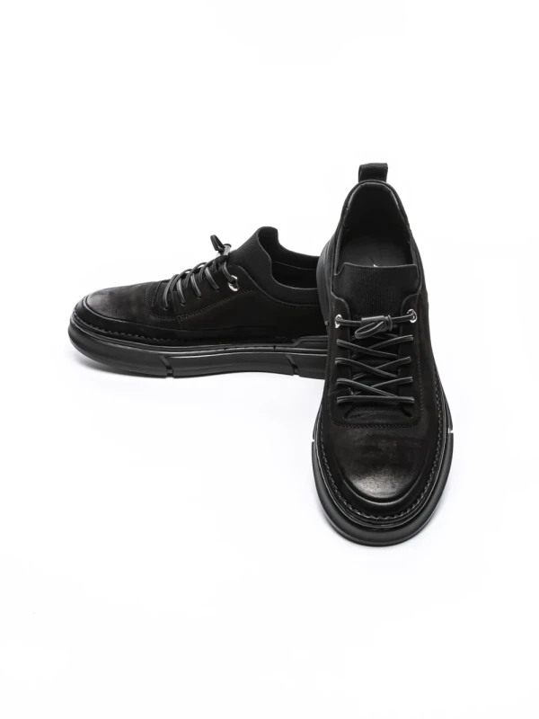 Pantofi Casual Barbati din piele naturala F695 BLACK | ADVANCER