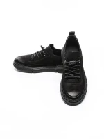 Pantofi Casual Barbati din piele naturala F695 BLACK | ADVANCER