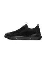 Pantofi Casual Barbati din piele naturala F697 BLACK | ADVANCER