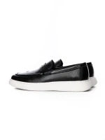 Pantofi Casual Barbati din piele naturala 5390 BLACK | ADVANCER