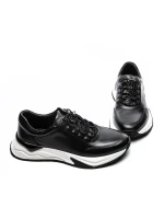 Pantofi Sport Barbati din piele naturala L2412 BLACK | ADVANCER