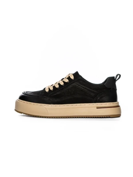 Pantofi Sport Barbati din piele naturala 5967 BLACK | ADVANCER