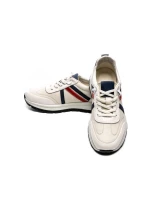 Pantofi Sport Barbati din piele naturala 21835 WHITE-BLUE | ADVANCER